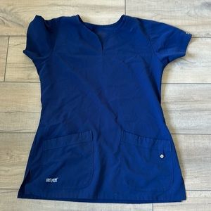 Grey’s Anatomy Signature scrub top size small, navy